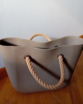 O bag beige (solo scocca e manici in corda)