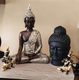 Lotto 2 Buddha e 2 Krishna soprammobili 