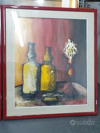 Quadro Olio su Tela completo di Cornice e Vetro 