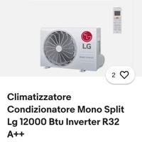 climatizzatore Lg 12000 solo unità interna