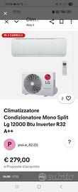 climatizzatore Lg 12000 solo unità interna