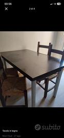 Tavolo wenge con sedie