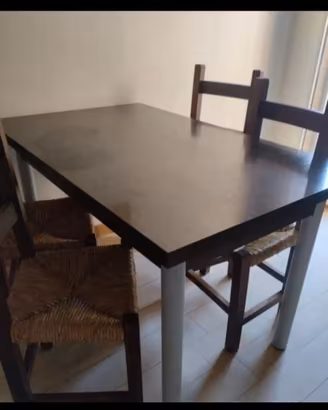 Tavolo wenge con sedie