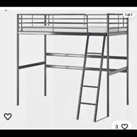 Letto soppalco gia smontato ikea  204x98.  188h