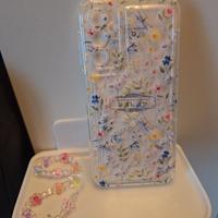 Cover Samsung A14 trasparente motivo Floreale e pe