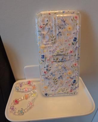 Cover Samsung A14 trasparente motivo Floreale e pe