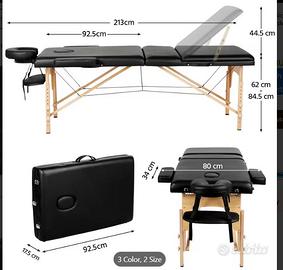 Lettino pieghevole per massaggio e tatuaggi