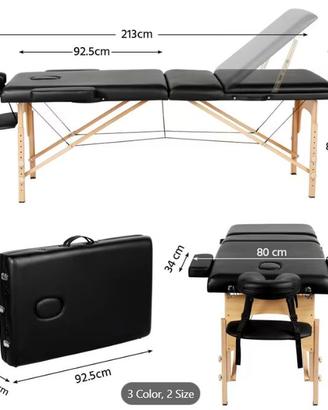 Lettino pieghevole per massaggio e tatuaggi