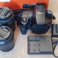 Sony Alpha a65 + obiettivi 18-55 e 55-20 + borsa