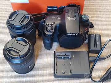 Sony Alpha a65 + obiettivi 18-55 e 55-20 + borsa