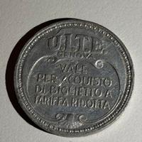 Gettone UITE Genova 1944