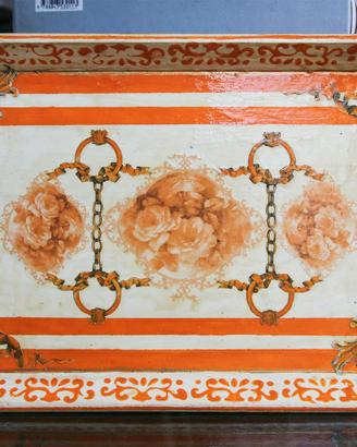 Vassoio in legno vintage decoupage - 36x24