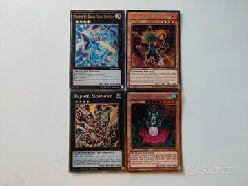 Lotto di 4 carte Yu-Gi-Oh