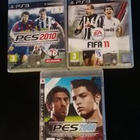 Tre giochi di calcio per Playstation 3