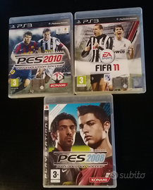 Tre giochi di calcio per Playstation 3