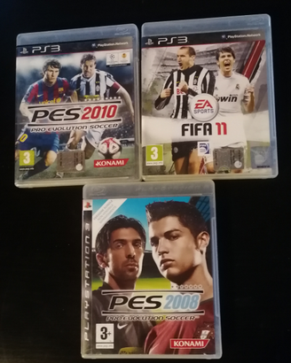 Tre giochi di calcio per Playstation 3