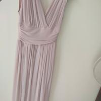 vestito elegante da cerimonia colore cipria 