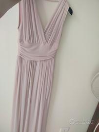 vestito elegante da cerimonia colore cipria 