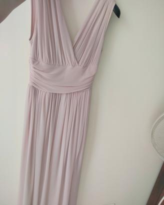 vestito elegante da cerimonia colore cipria 