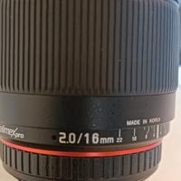 OBIETTIVO GRANDANGOLARE WALIMEX pro 16mm F2 0