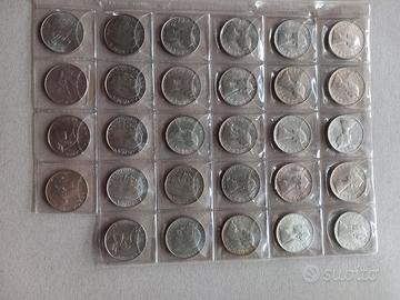 500 lire argento numero 29 pezzi
