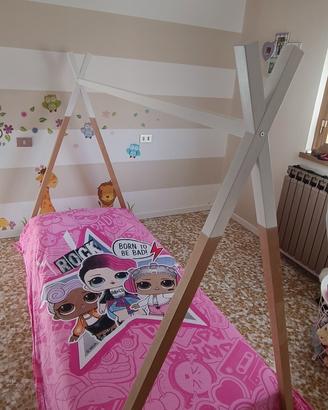 Letto Tenda Child Wood 200x90