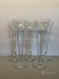 Set 5 flute in vetro eleganti