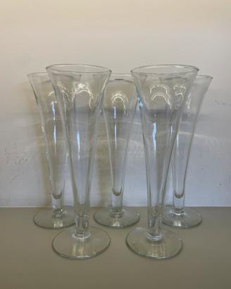 Set 5 flute in vetro eleganti