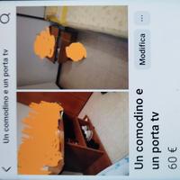 comodino e porta tv