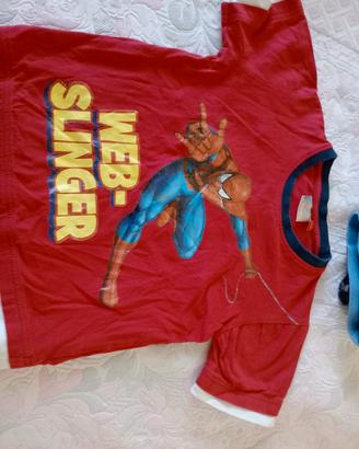 maglietta spiderman 4 anni