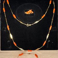 Completto oro e corallo