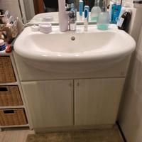 mobiletto bagno completo con specchio e luci