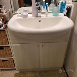 mobiletto bagno completo con specchio e luci