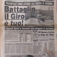 Gazzetta dello sport Battaglin vince il giro 1981