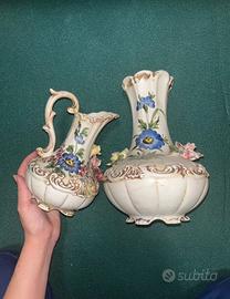 Set vaso + brocca in ceramica made in Italy
