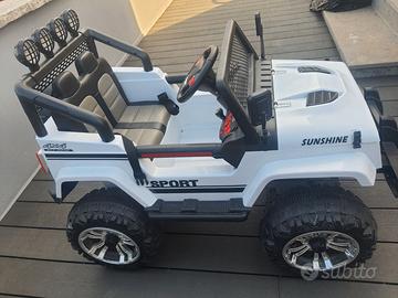 jeep per bambini e omaggio trattorino con pedali