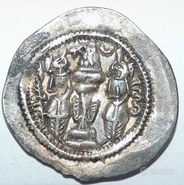 Drachma Sasanide Ag Moneta Antica
