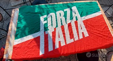 RARA BANDIERA ORIGINALE FORZA ITALIA 1994 VINTAGE