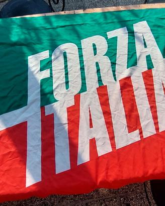 RARA BANDIERA ORIGINALE FORZA ITALIA 1994 VINTAGE