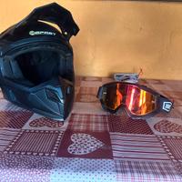 Casco cross/enduro  XL + mascherina