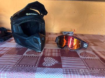 Casco cross/enduro  XL + mascherina