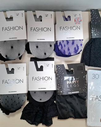 Lotto 9 collant calze a rete Calzedonia tg. M/L 