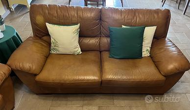 Divano e Poltrona in pelle (Marchio Rosini)