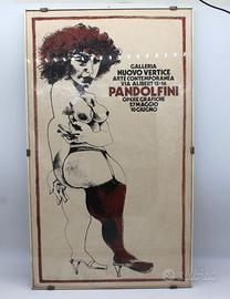 Locandina mostra d'arte dell'artista Pandolfini