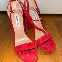 Sandalo Steve Madden rosso scamosciato taglia 40