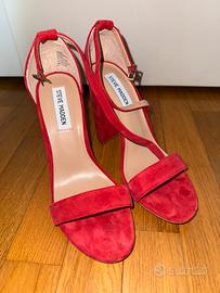 Sandalo Steve Madden rosso scamosciato taglia 40