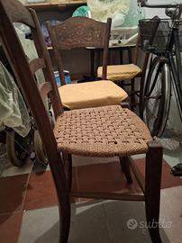 N.1 sedia vintage con seduta 