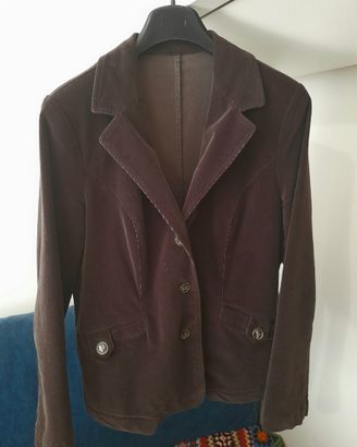 Giacca donna marrone in cotone