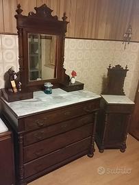 camera letto antica  vintage vero legno massello