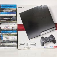 PS3 PlayStation 3 con scatola e giochi